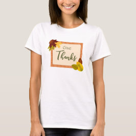 Autumn Gingham Thanksgiving Women's T-Shirt