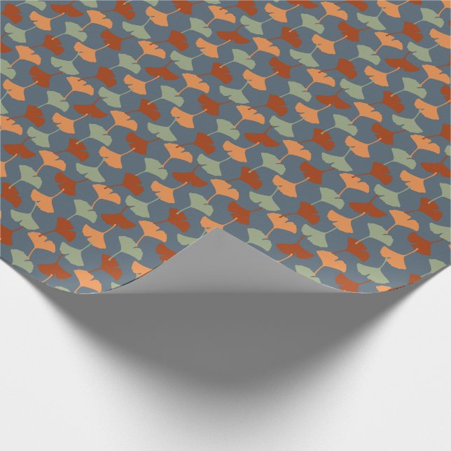 Autumn Ginkgo Leaf Pattern Presentpapper (Hörn)