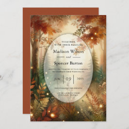 Autumn Glow in the Enchanted Forest Wedding Inbjudningar