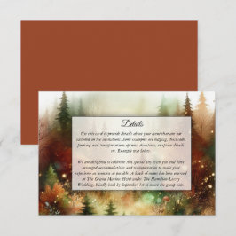 Autumn Glow in the Enchanted Forest Wedding Tilläggskort