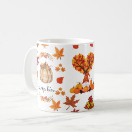 Autumn Gnome Pumpkin Fall Art Print Kaffemugg