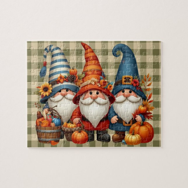 Autumn Gnomes Puzzle Pussel (Horisontell)
