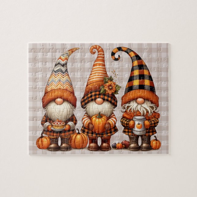 Autumn Gnomes Puzzle Pussel (Horisontell)