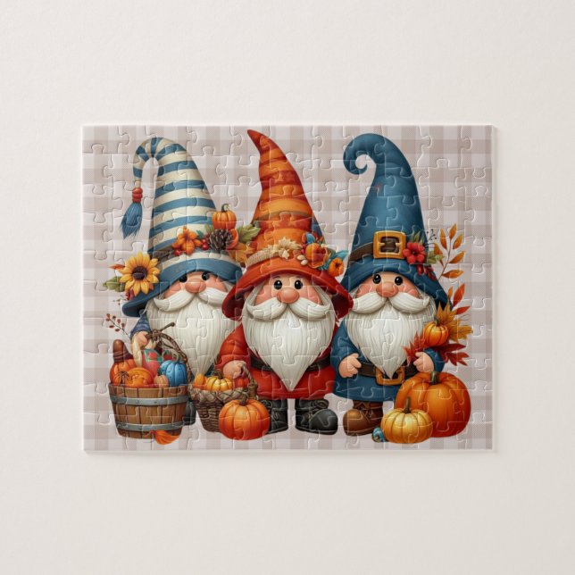 Autumn Gnomes Puzzle Pussel (Horisontell)