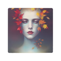 Autumn Goddess Metall Wall Art
