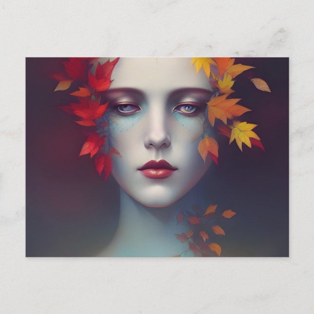 Autumn Goddess vykort (Framsida)