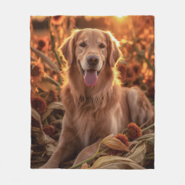 Autumn Golden Retriever Fleecefilt