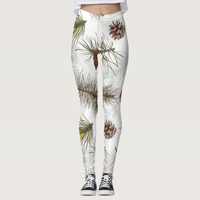 Autumn Gräs Cones Leggings (Framsida)
