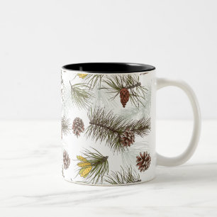 Autumn Gräs Cones Två-Tonad Mugg