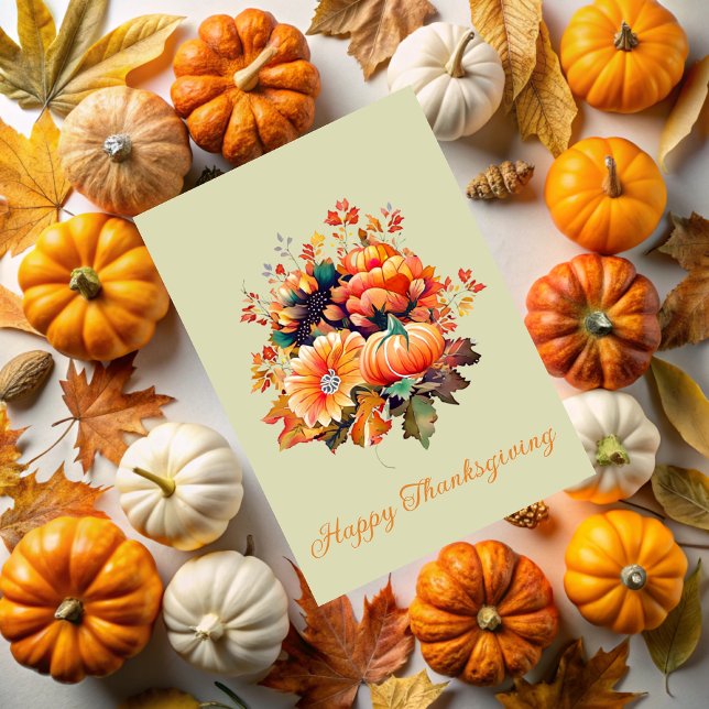 Autumn Gratitude, Thanksgiving invitation Kort (Skapare uppladdad)