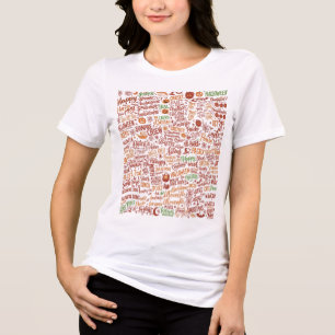 "Autumn Halloween Ord Cloud" Kvinnors T-Shirt