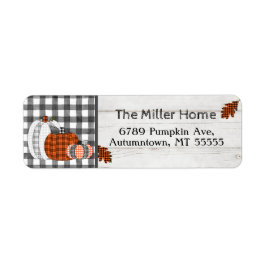 Autumn Halloween Pumpkin-Returadress Returadress Etikett