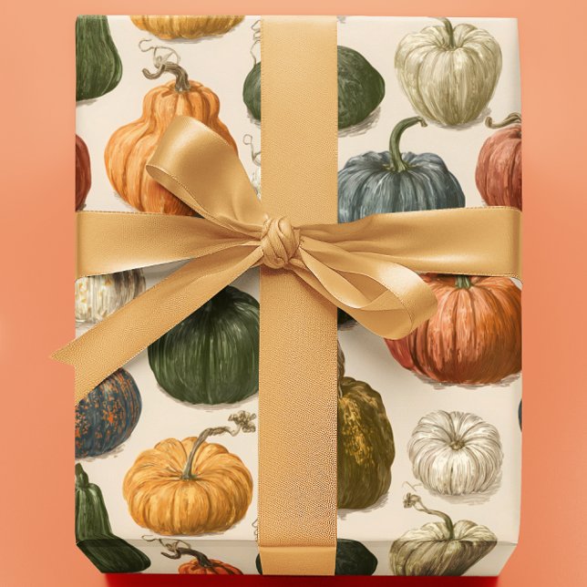 Autumn Halloween Pumpkin Vintage  Presentpapper (Skapare uppladdad)
