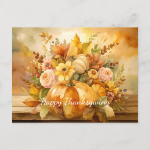 Autumn Harvest Bouquet Helg Vykort