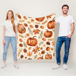 Autumn Harvest Cozy Blanket for Thanksgiving  Fleecefilt
