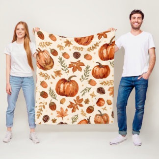 Autumn Harvest Cozy Blanket for Thanksgiving  Fleecefilt