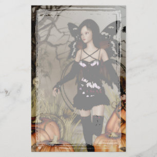 Autumn Harvest Fairy Gothic Stationery Brevpapper