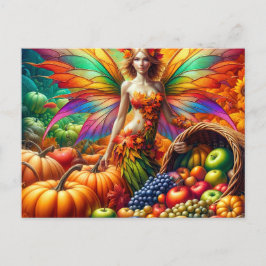 Autumn Harvest Fairy Vykort