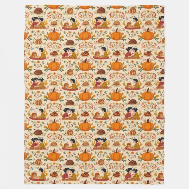 Autumn Harvest Fleece Blanket (Framsidan)