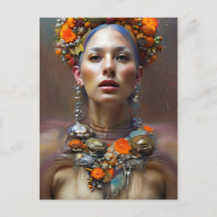Autumn Harvest Goddess Vykort