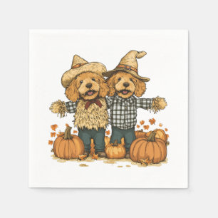 Autumn Harvest Goldendoodle Hundar Pappersservett