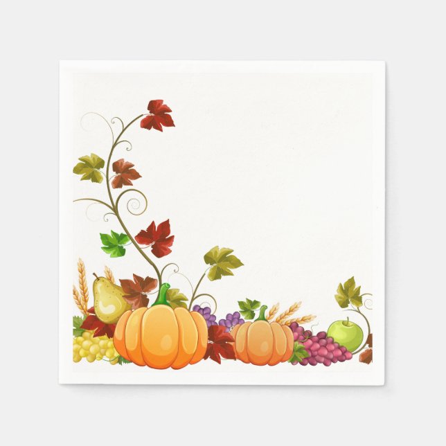 Autumn Harvest Napkins Pappersservett (Framsidan)