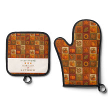 Autumn Harvest Patchwork med Blessing Quote