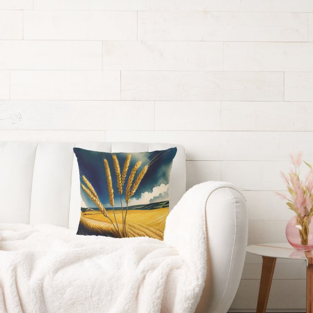 Autumn Harvest Prairie Guld Dekorativ kudde (Soffa)