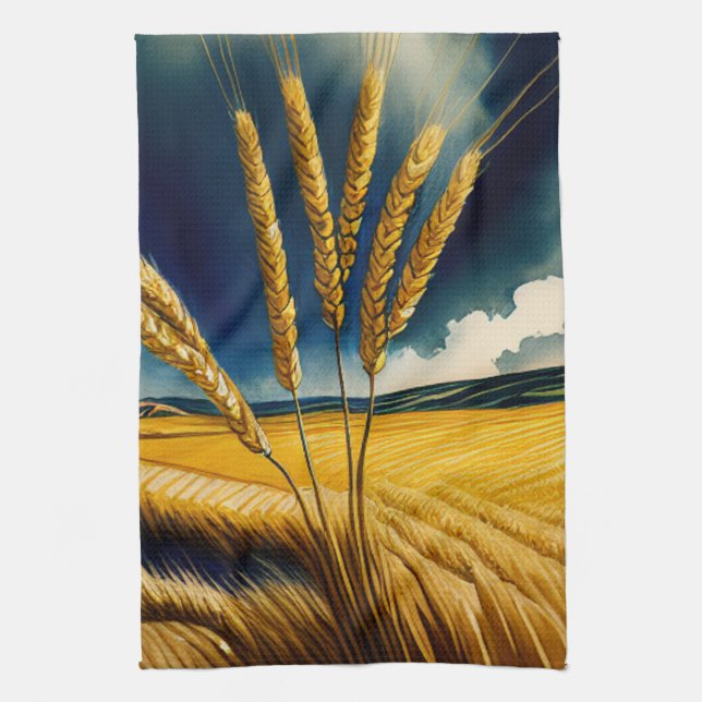 Autumn Harvest Prairie Guld Kitchen Towels Kökshandduk (Vertikal)
