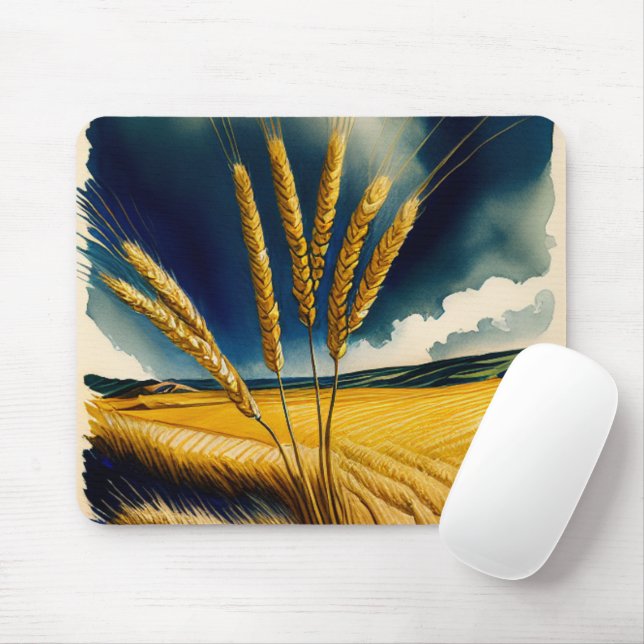 Autumn Harvest Prairie Guld Mousepad Musmatta (Med mus)