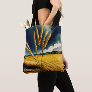 Autumn Harvest Prairie Guld Tote Tygkasse