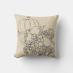 Autumn Harvest Pumpkin Dekorativ kudde