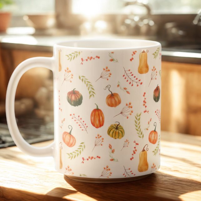 Autumn Harvest Pumpkin Kaffemugg (Skapare uppladdad)
