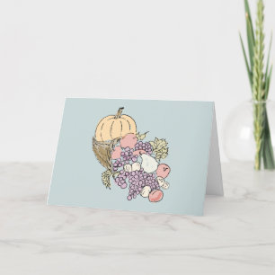 Autumn Harvest Pumpkin Peach Painting Tack Kort