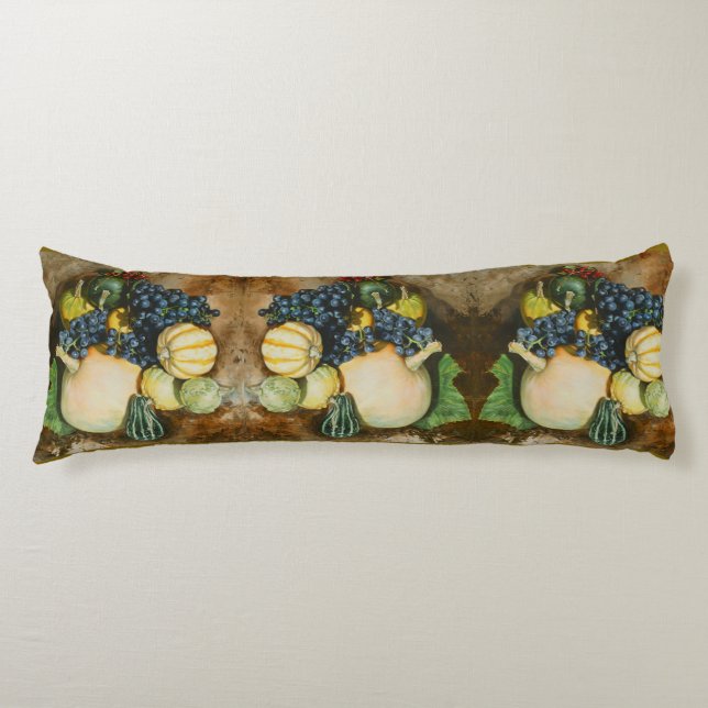 Autumn Harvest still Life with Pumpkins, Gourds Kroppskudde (Framsidan)