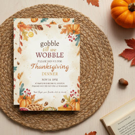 Autumn Harvest Thanksgiving Dinner Invitation Inbjudningar