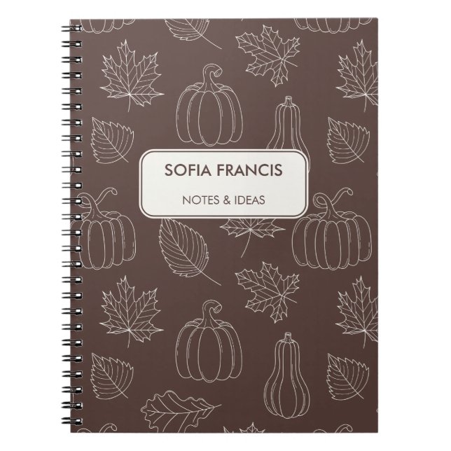 Autumn Harvest Thanksgiving Spiral Notebook Anteckningsbok (Framsidan)