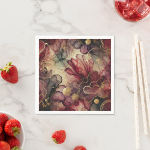 Autumn Harvest Vin Alcohol Bläck Decoupage Papper Pappersservett