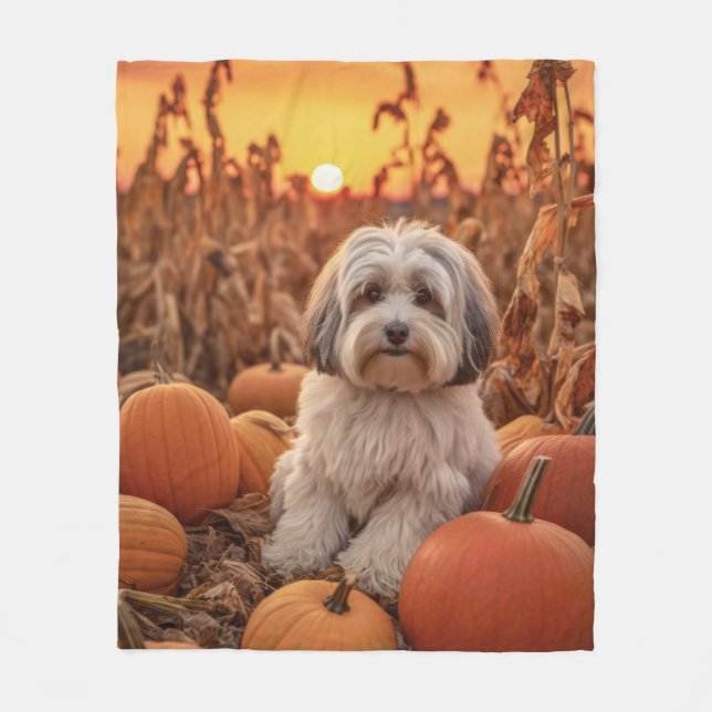 Autumn Havanese Fleecefilt (Framsidan)