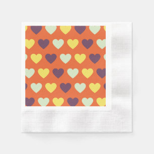 Autumn Hearts Beverage Napkins Pappersservett