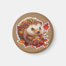 Autumn Hedgehog Äventyr Magnet