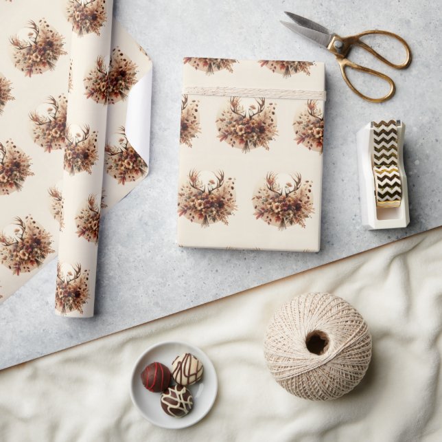 Autumn Hjort Antler Bouquet Presentpapper (Hantverk)