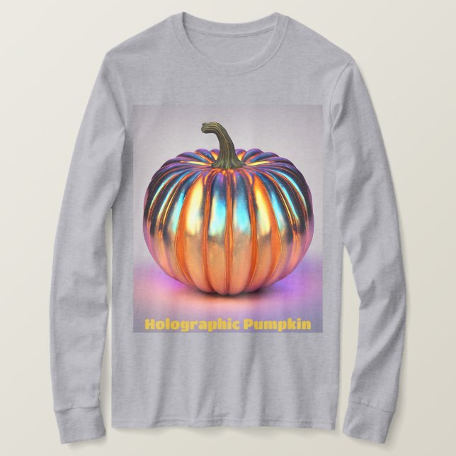 Autumn Holografisk Pumpkin T-Shirt (Design framsida)