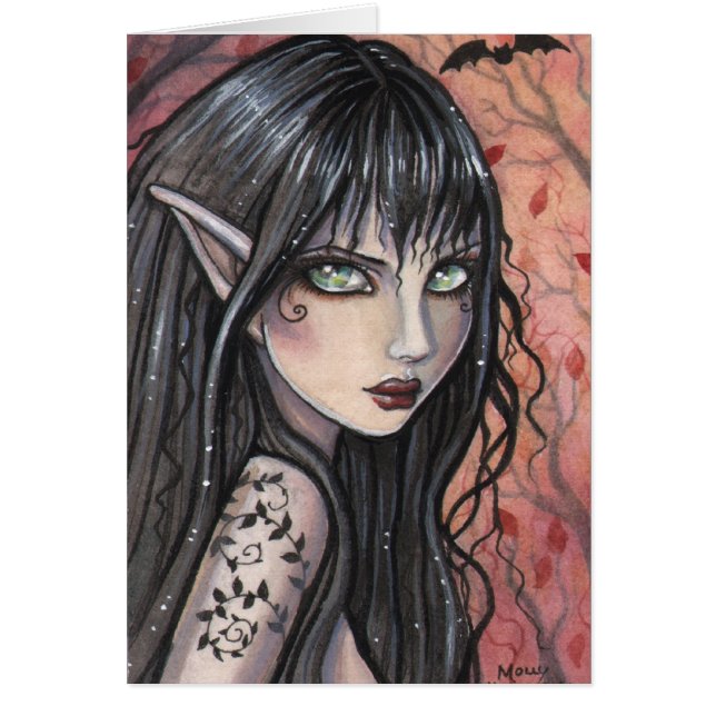 Autumn Imp Fairy Card av Molly Harrison Hälsningskort (Framsidan)