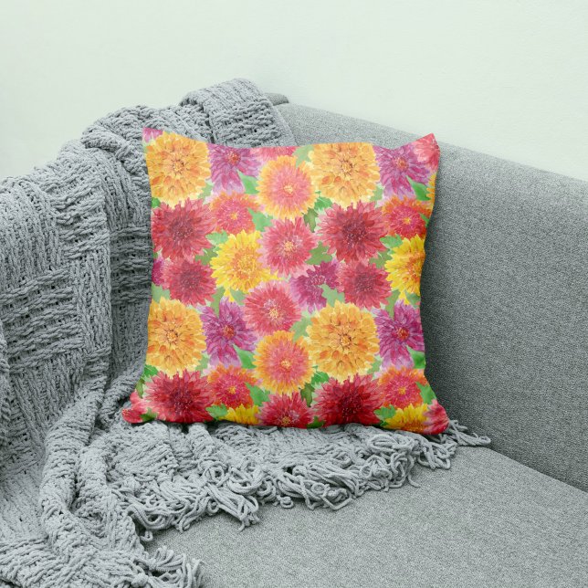 Autumn Inspired Chrysanthemum Dekorativ kudde (Skapare uppladdad)