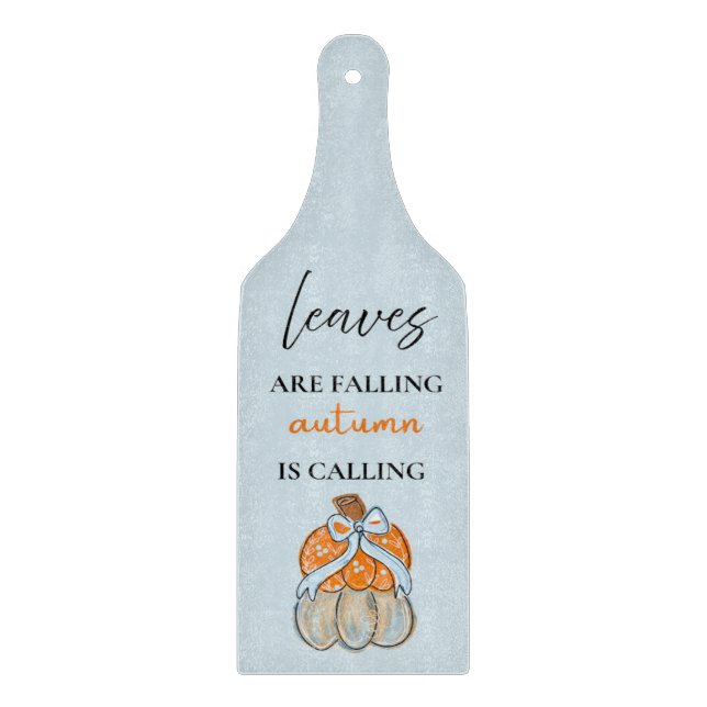 Autumn Is Calling Pumpkin Glass Cutting Board (Framsidan)
