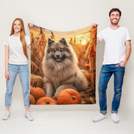 Autumn Keeshond Fleecefilt
