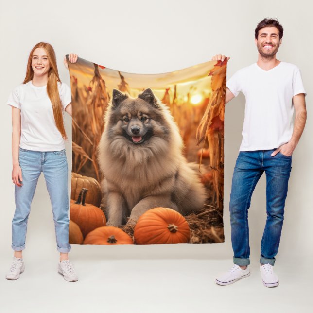 Autumn Keeshond Fleecefilt (På plats)