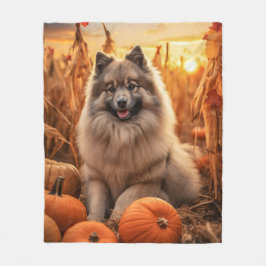 Autumn Keeshond Fleecefilt