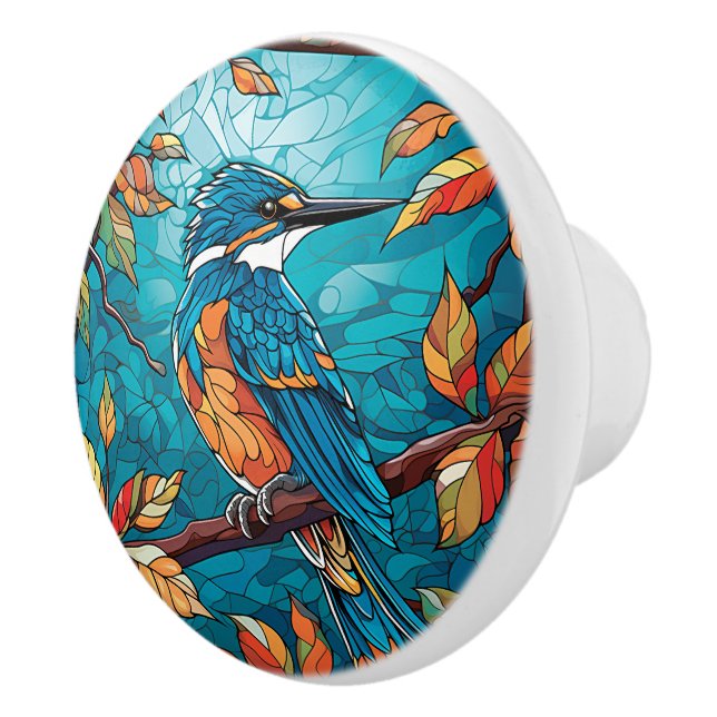 Autumn Kingfisher Ceramic Knob Knopp (Höger)